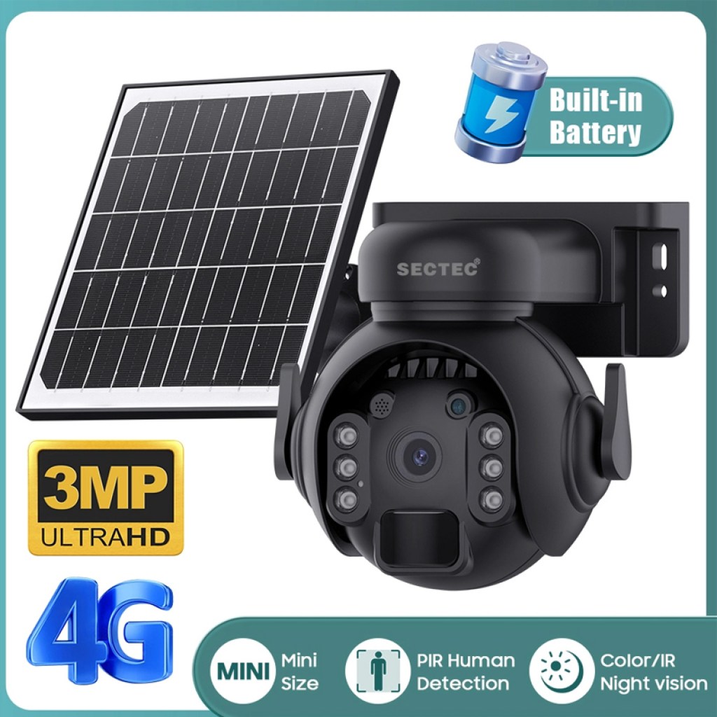 smart-ηλιακή-κάμερα-st-515c-3m-4g-bk,-3mp,-4g,-sd,-ptz,-ip65-sectec
